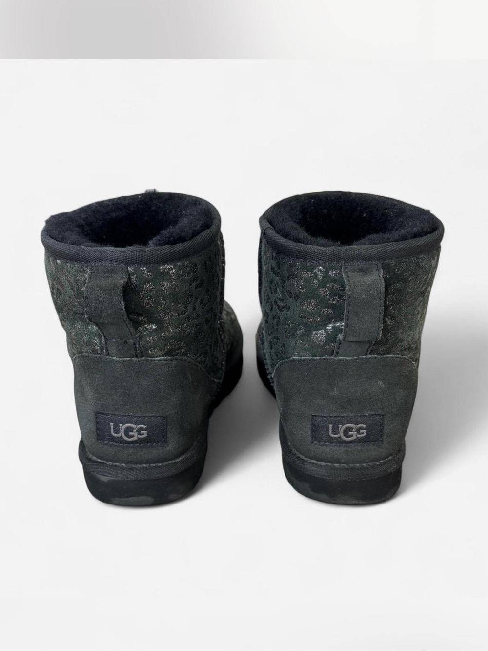 Ugg Classic Mini Snow Leopard Black 7 - Picture 6 of 8